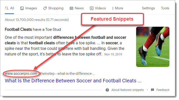 Featured Snippets - soccerpro.com